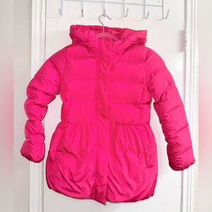 Gap kids bright pink warmest puffer jacket size 8